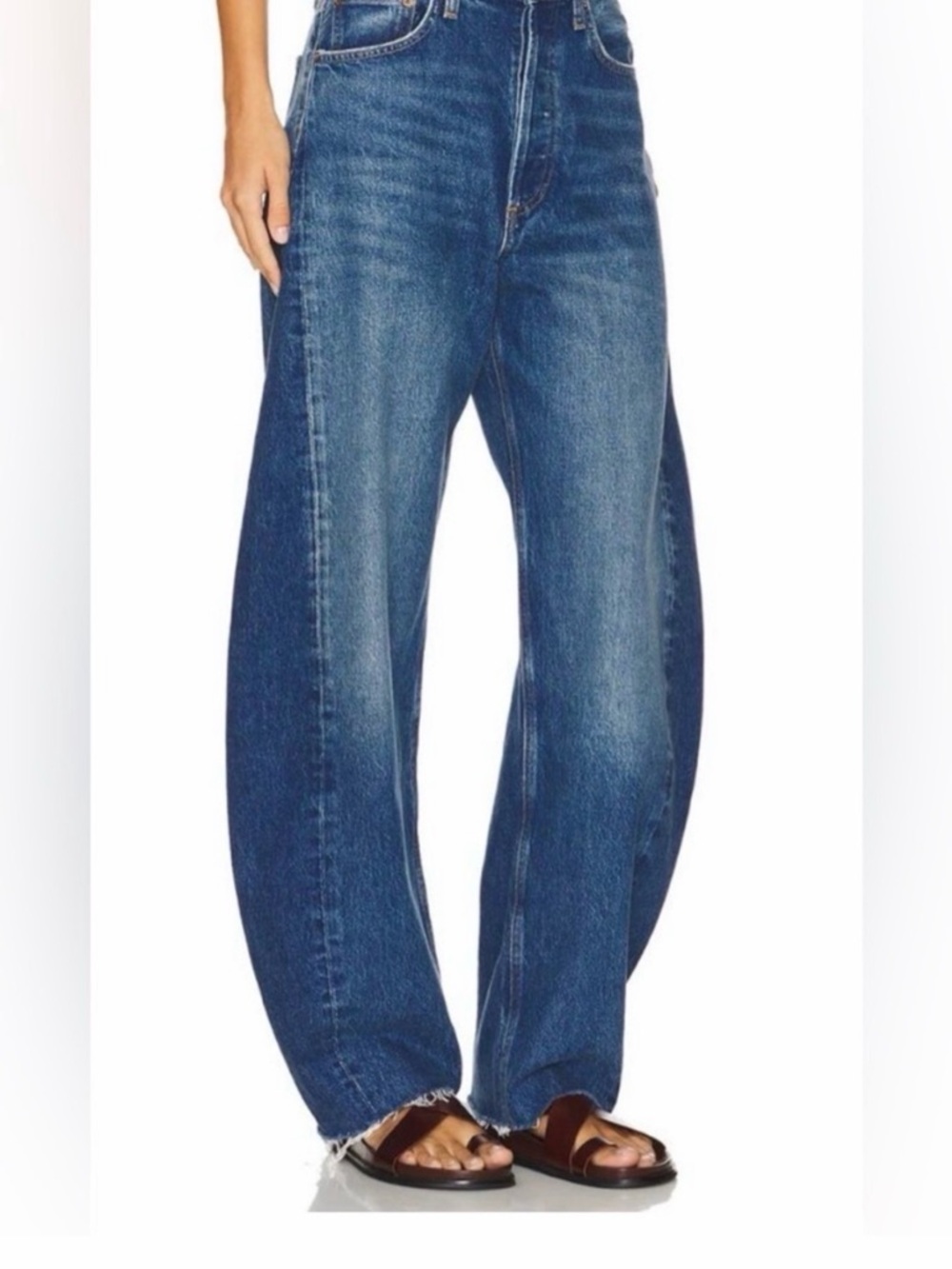 Free People Agolde Luna Pieced Jeans SPLIT NWT